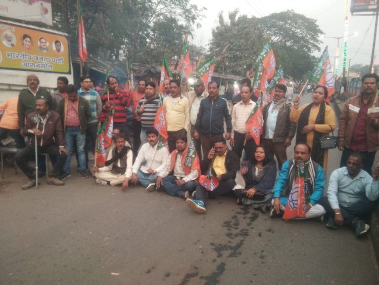 शिल्पांचल में सन्देशखाली की घटना का विरोध भाजपा विधायकों के निलंबन के खिलाफ उबाल