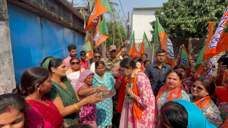 आसनसोल दक्षिण भाजपा प्रत्याशी ने किया प्रचार प्रसार